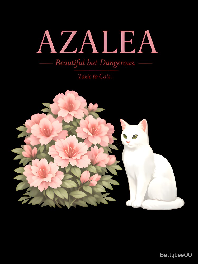 Azalea – Beautiful but Dangerous | Toxic to Cats Veterinary Awareness Design by Bettybee00