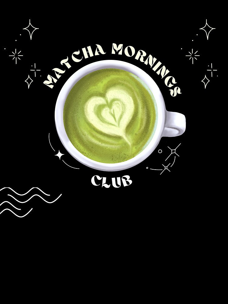 Matcha Mornings Club – Aesthetic Matcha Latte Design by aFewDesigns