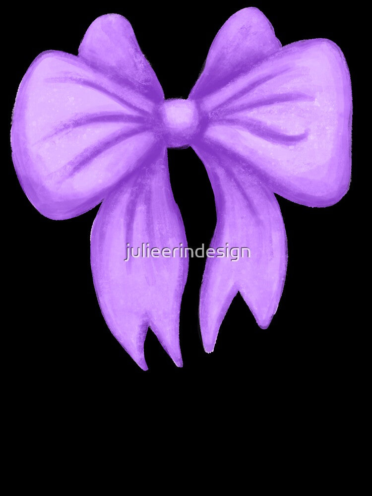 Coquette Aesthetic Purple Bow Pattern by Julie Erin Designs