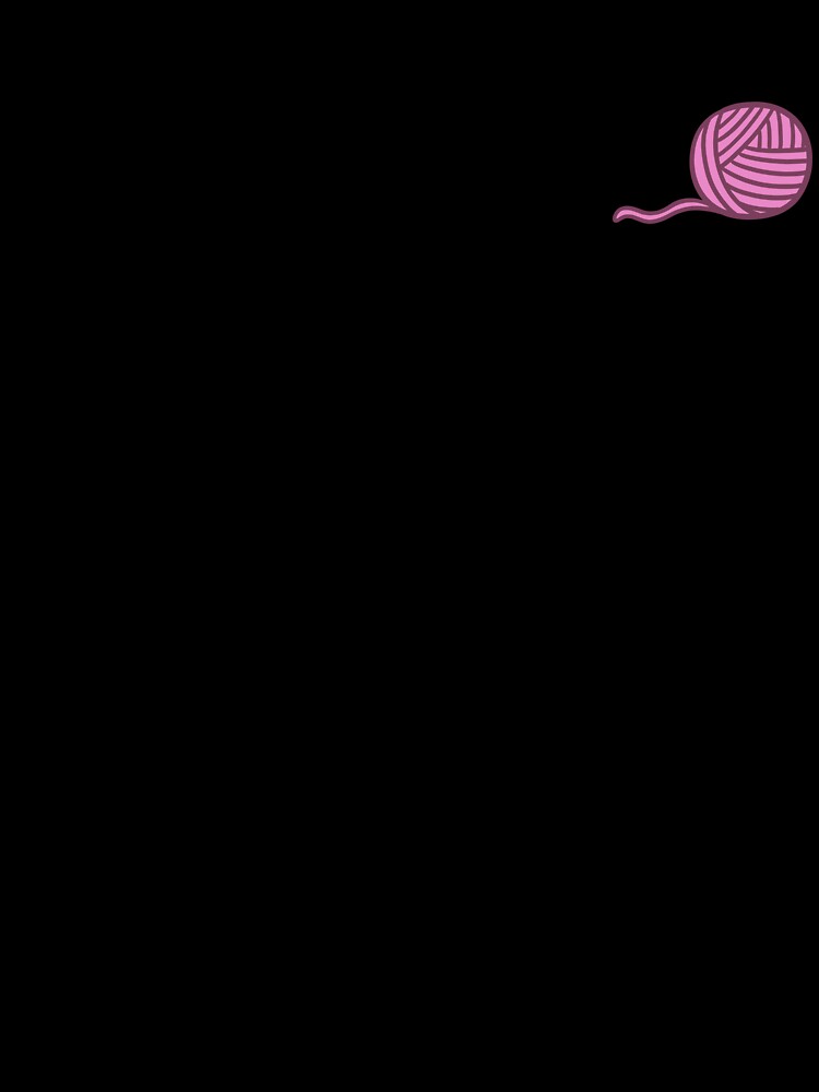 Pink Yarn Ball Hand Drawn Illustration by ubborn