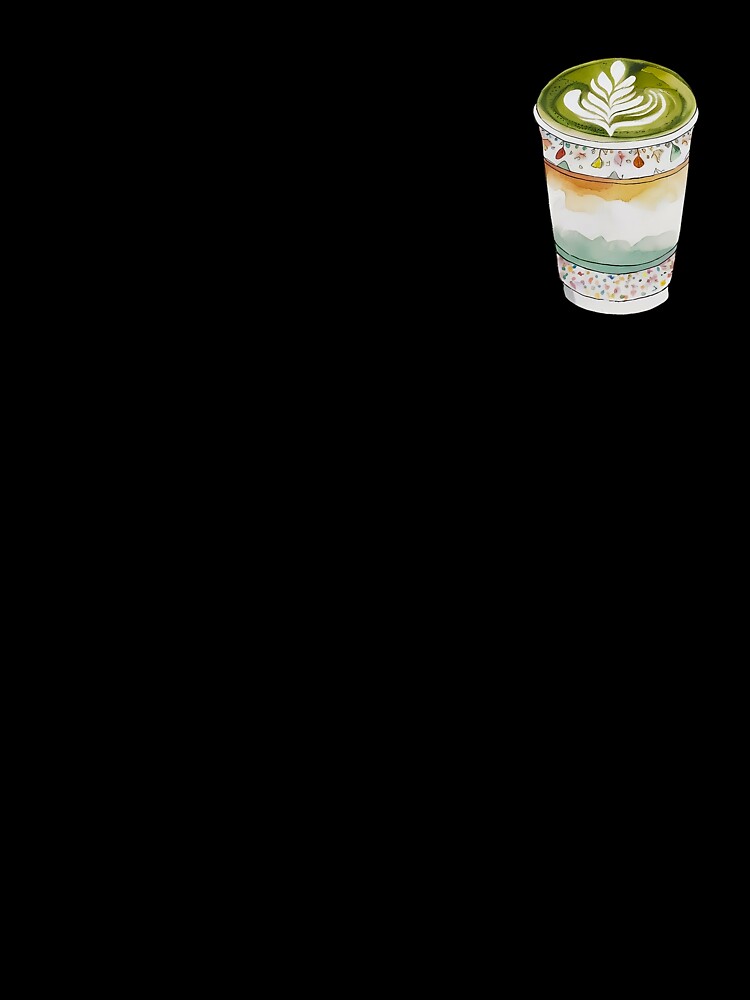 Matcha Latte Hand-Drawn by canvadreamer444