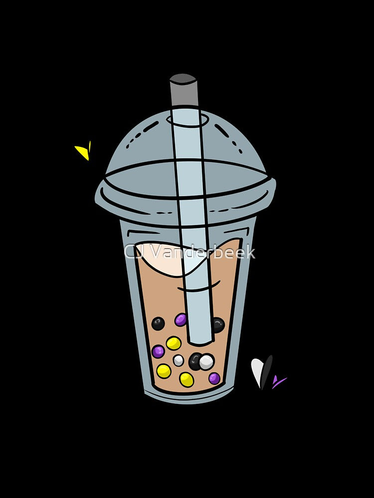 Non Binary Pride Bubble Tea by CJ Vanderbeek