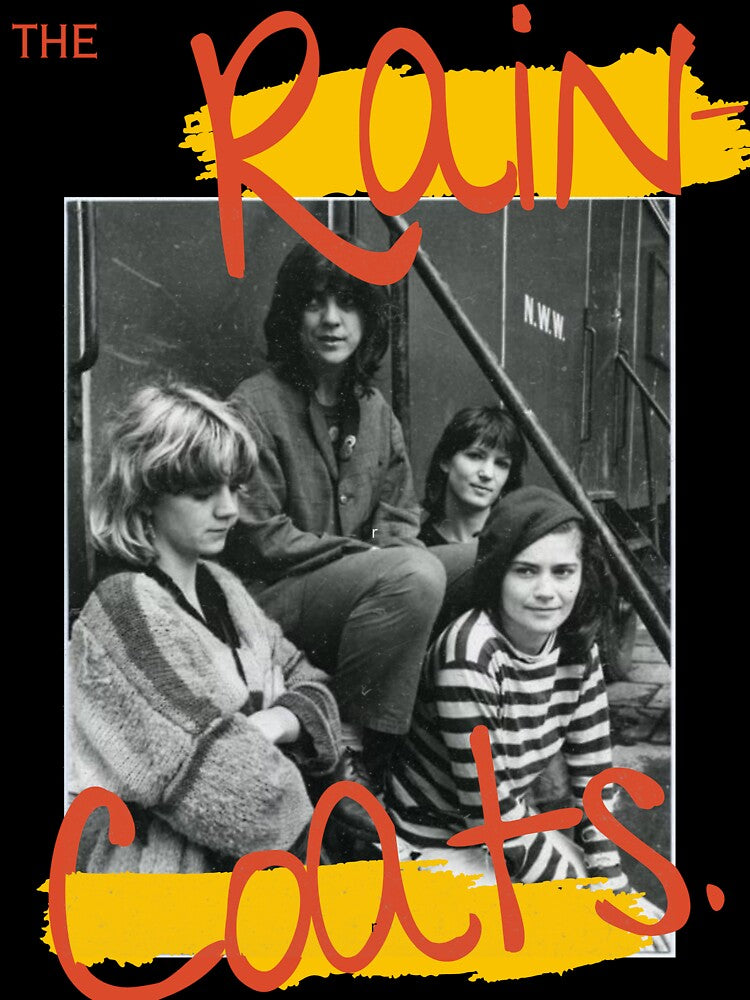 The Raincoats - paint zine black and white by April Showers