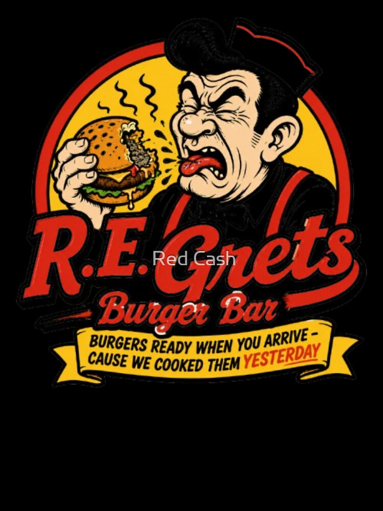 Retro Cartoon Hamburger Parody by Red Cash