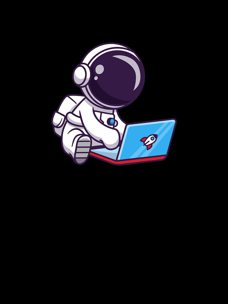 Astronaut Working on Rocket Laptop by febesl