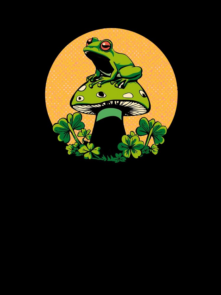 Frog on a Green Toadstool by Retro-Bloom