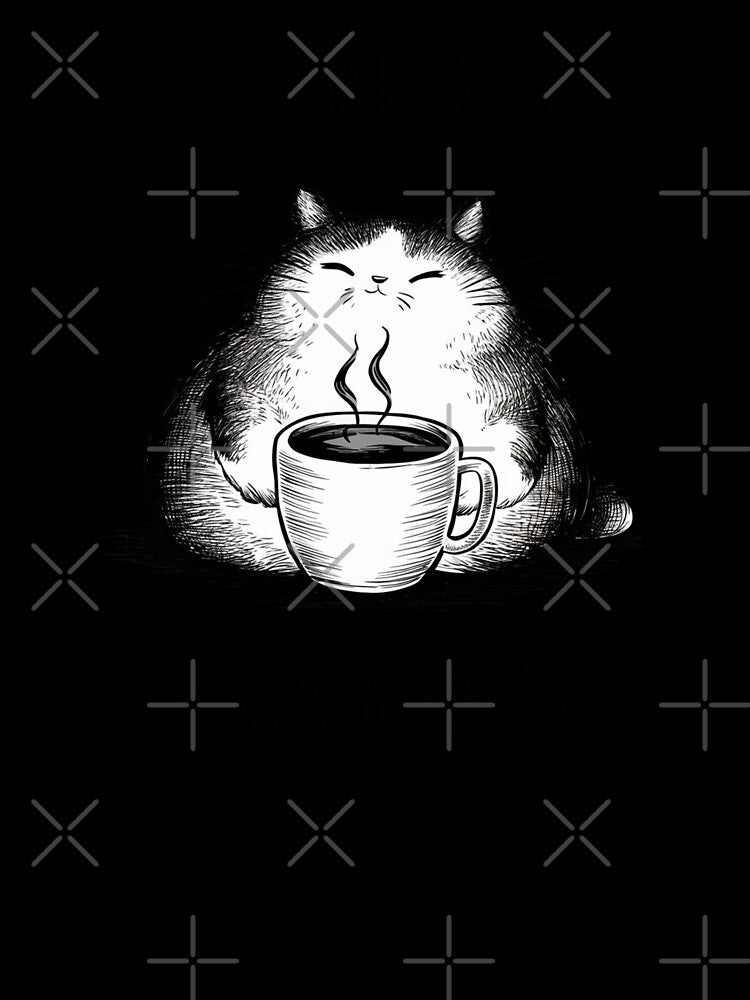 Cat Coffee addict by shellle in the ocean