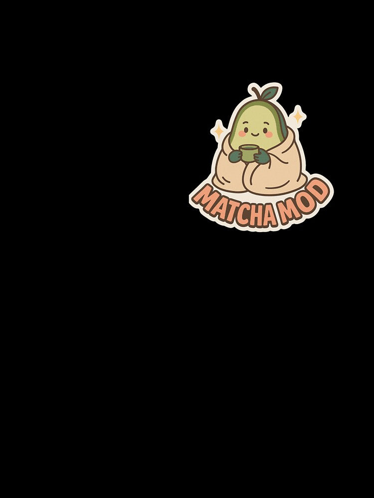 Matcha Mod Sticker – Cozy Kawaii Avocado Art, Cute Matcha Aesthetic by mirozeliea
