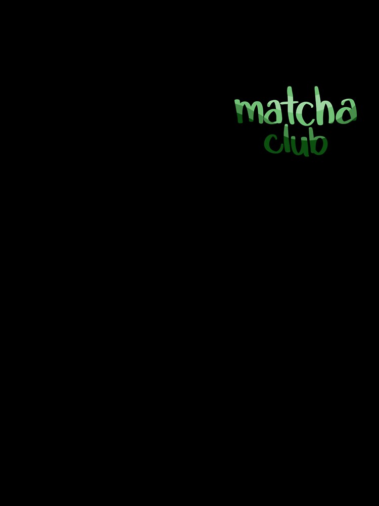 matcha club Minimalist Design by markersnow