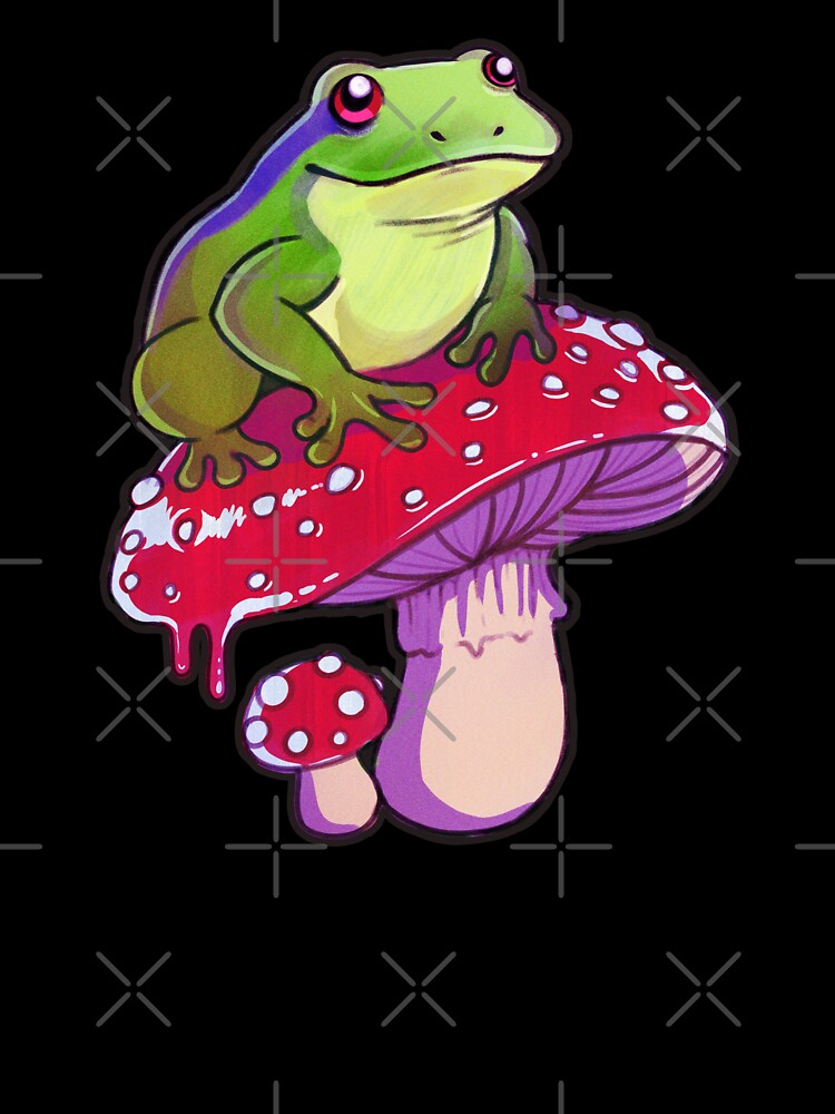 Frog on a Mushroom by Vinji-art
