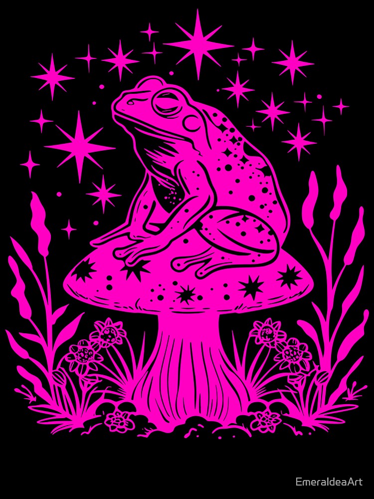 Pink Celestial amphibian frog toad by EmeraldeaArt