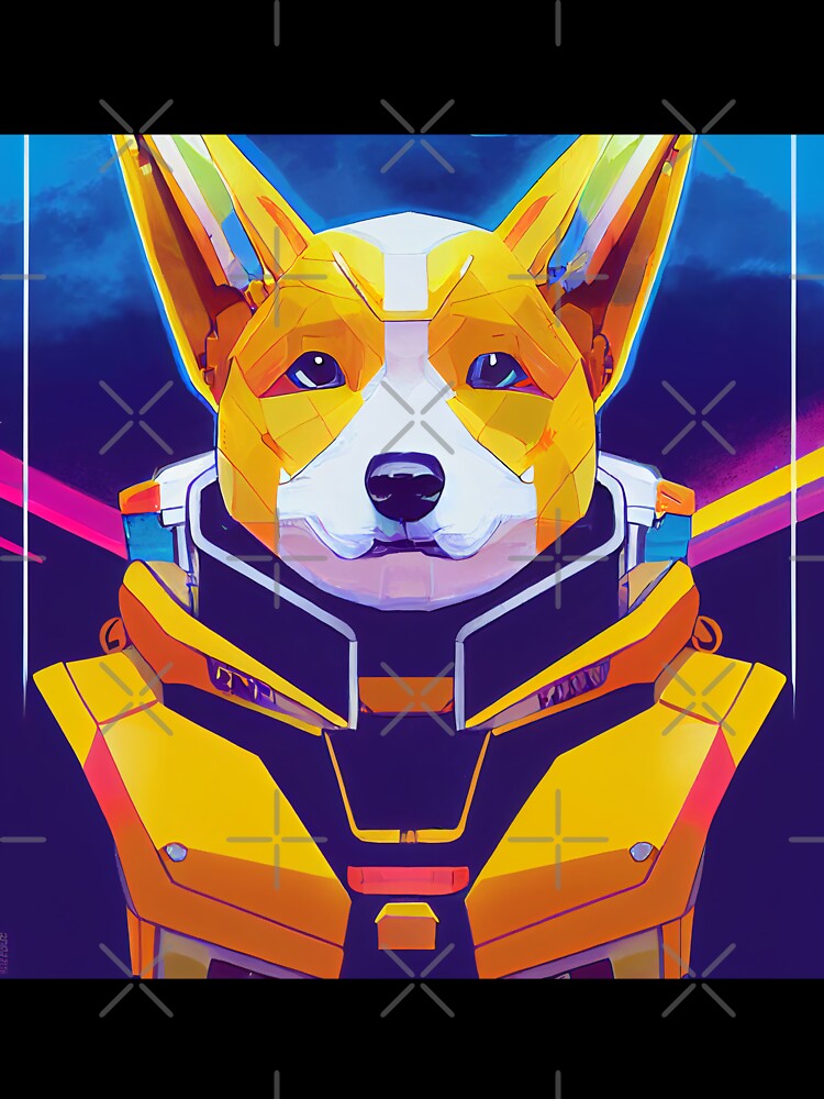 Awesome Corgi as retro anime by Studiowatermars