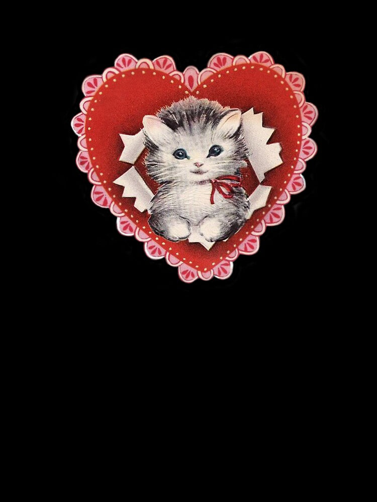 Vintage cat with heart by Pixiedrop
