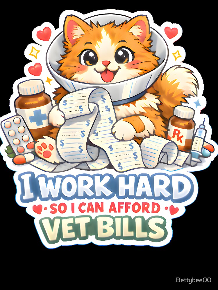 I Work Hard So I Can Afford Vet Bills – Funny Cat Vet Life by Bettybee00
