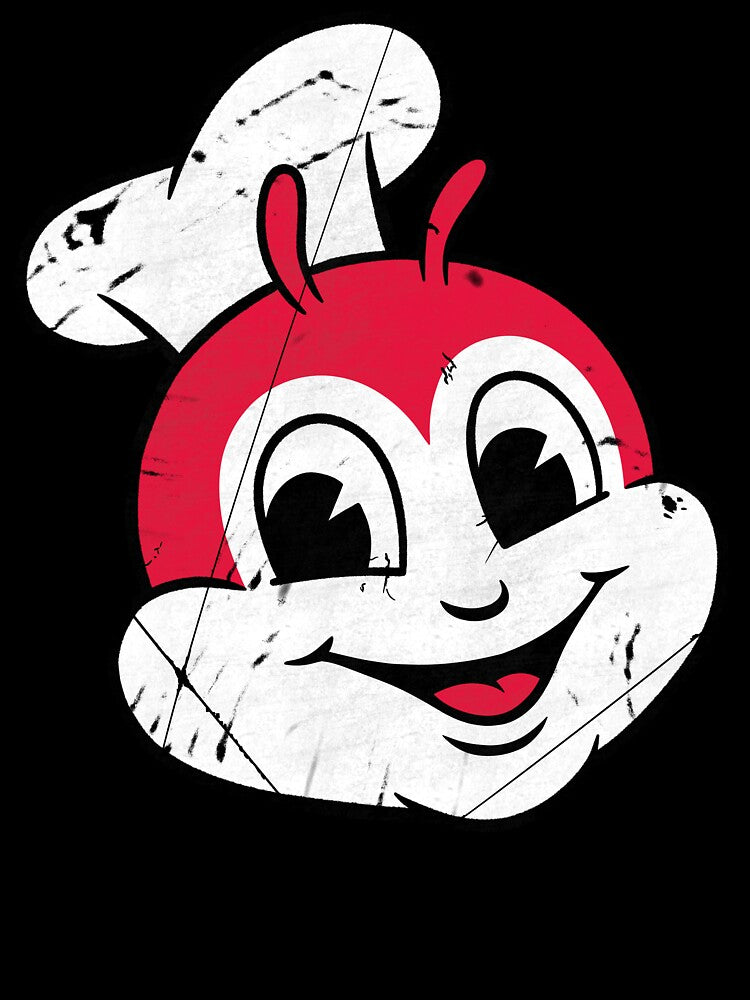 Jollibee-Inspired - Happy Bee Mascot Headcut Graphic Vintage by ZERO-MIND