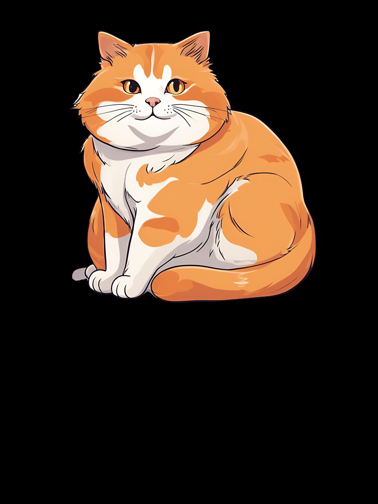 Chunky orange cat sticker by FlawlessDraft