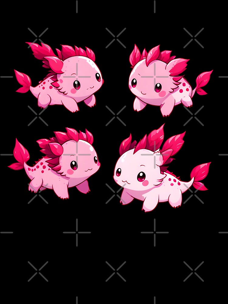 Cute Axolotl Art by RetroPop23