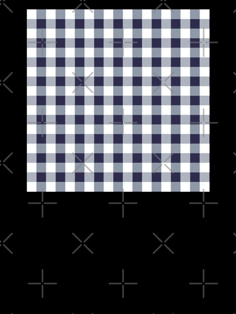 Astral Aura Navy Blue Gingham Print Pattern by Flip & Flop