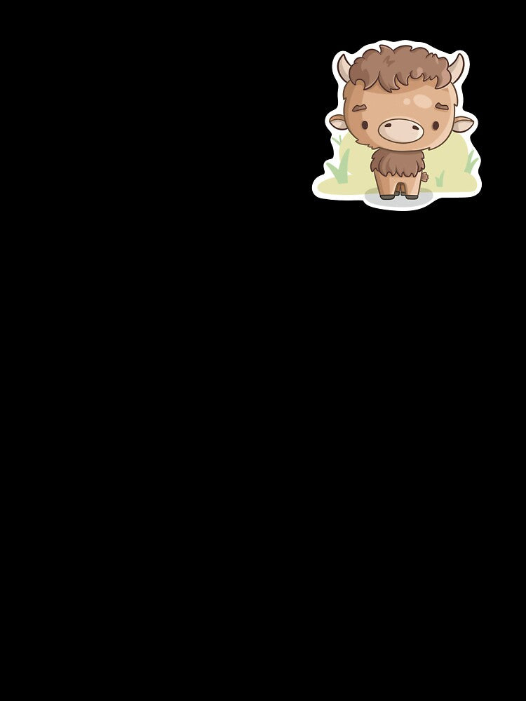 Cute Kawaii Highland Cow – Adorable Pastel Animal Art by DanDavPrints