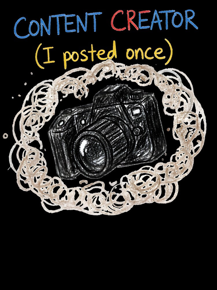 Content Creator I Posted Once Doodle by AnnDesignStudio