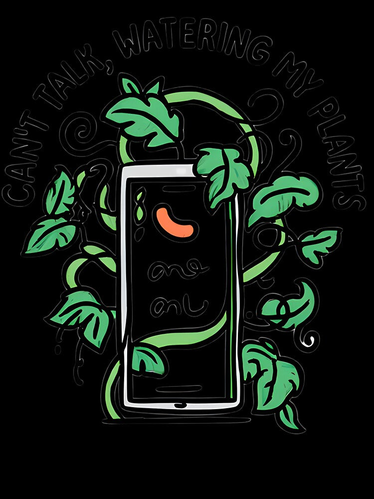 Can't Talk Watering My Plants Funny Plant Lover T-Shirt by AnnDesignStudio