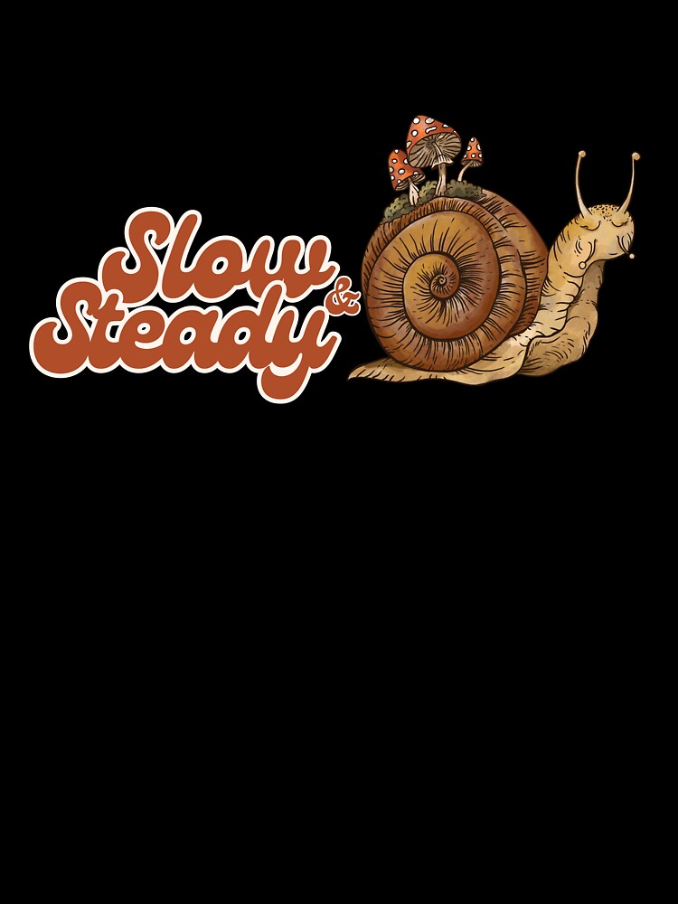 Slow and Steady Snail & Mushroom Sticker | Cute Nature Sticker | Relaxed Snail Design | Woodland Aesthetic | Whimsical Animal Stickers | Slow Living Art by ehmehli