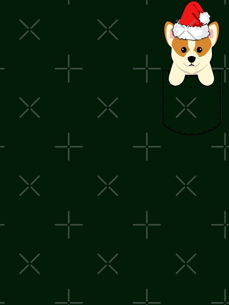 Christmas Santa Corgi Dog In Your Pocket by Sleazoid