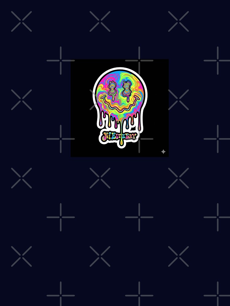 Trippy Neon Melting Smiley Face by Luxureheaven