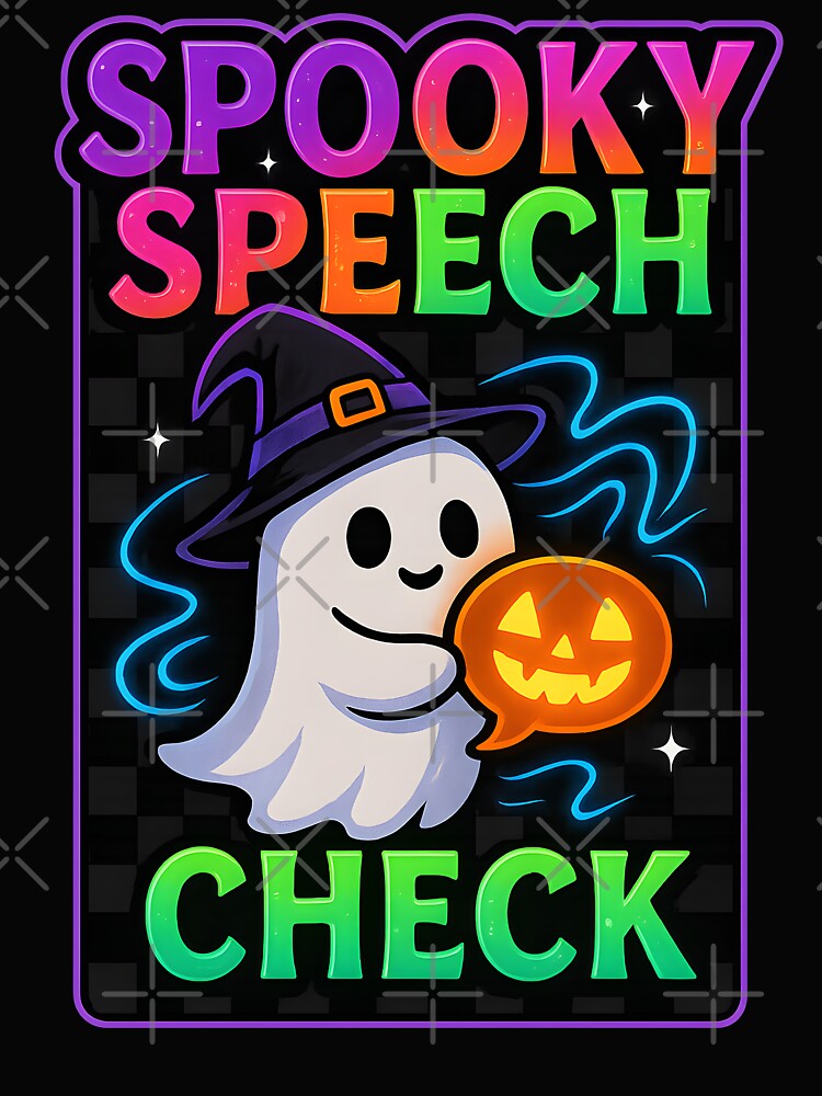 Spooky Speech Check – Funny Halloween SLP Shirt by ClinicalHubs