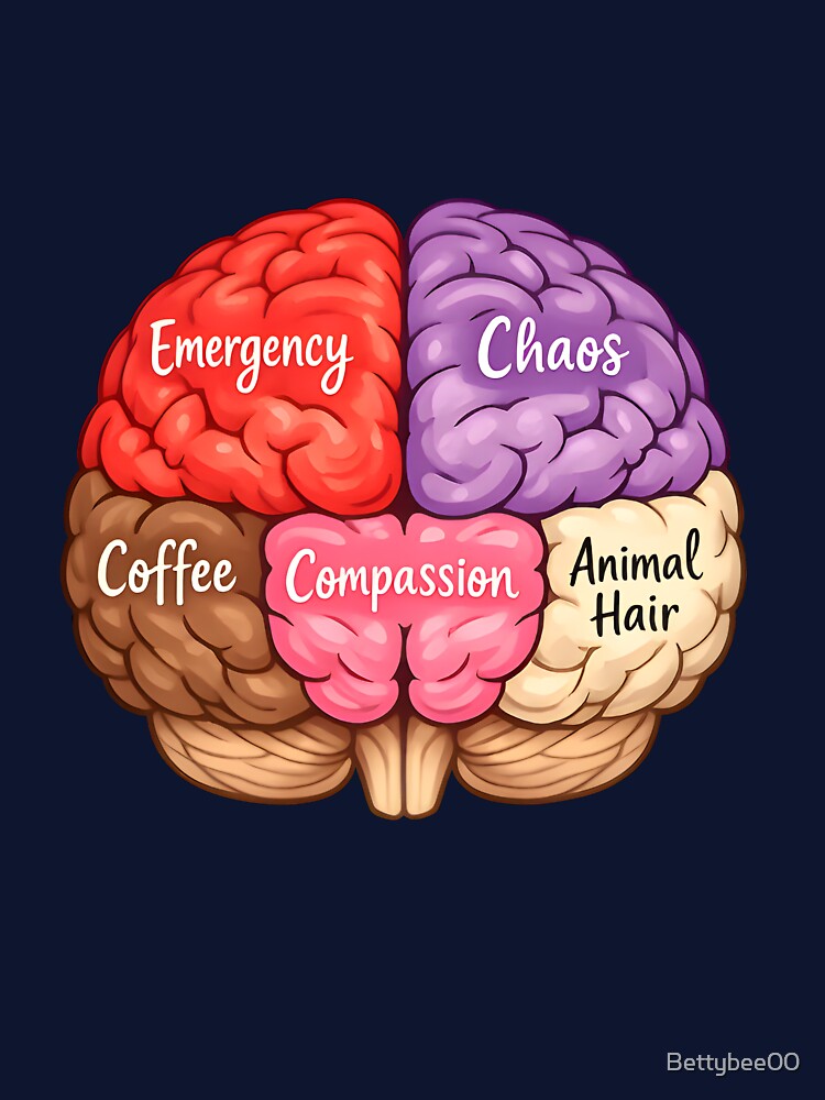 Vet & Vet Tech Brain – Emergency, Coffee & Compassion by Bettybee00