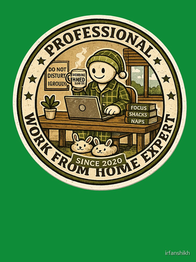 Professional Work From Home Expert Since 2020 – Funny WFH Vintage Badge | Remote Work Gift by irfanshikh