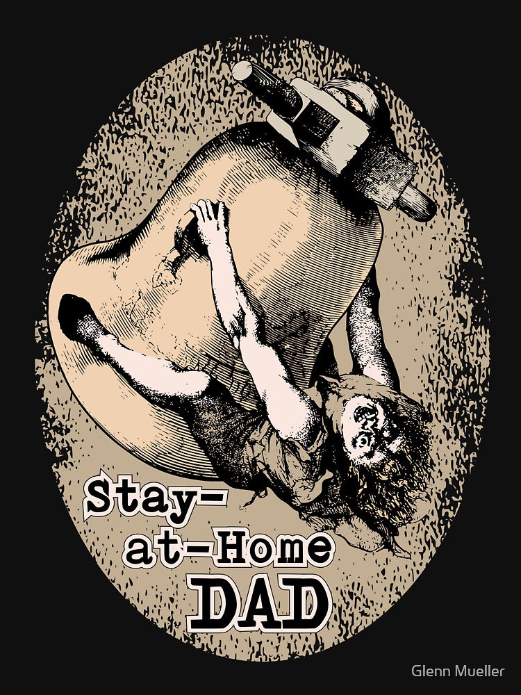 Stay-at-Home Dad, Quasimodo riding bell by Glenn Mueller