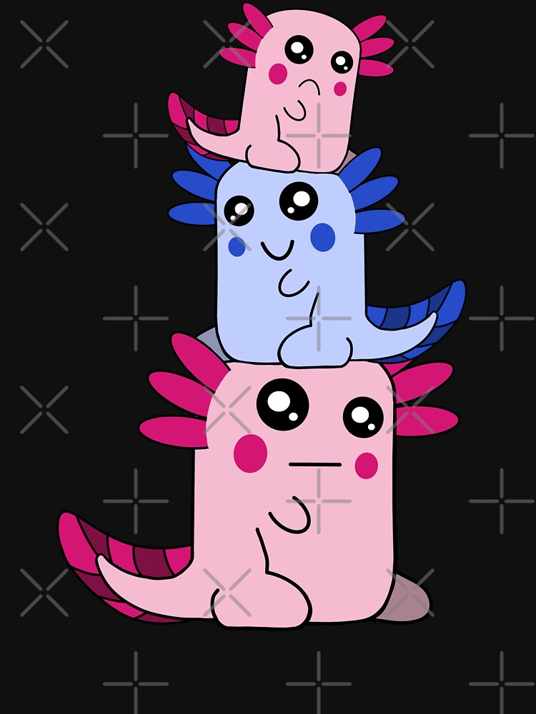 Stack of Axolotls Cute Axolotl by eternallygifted