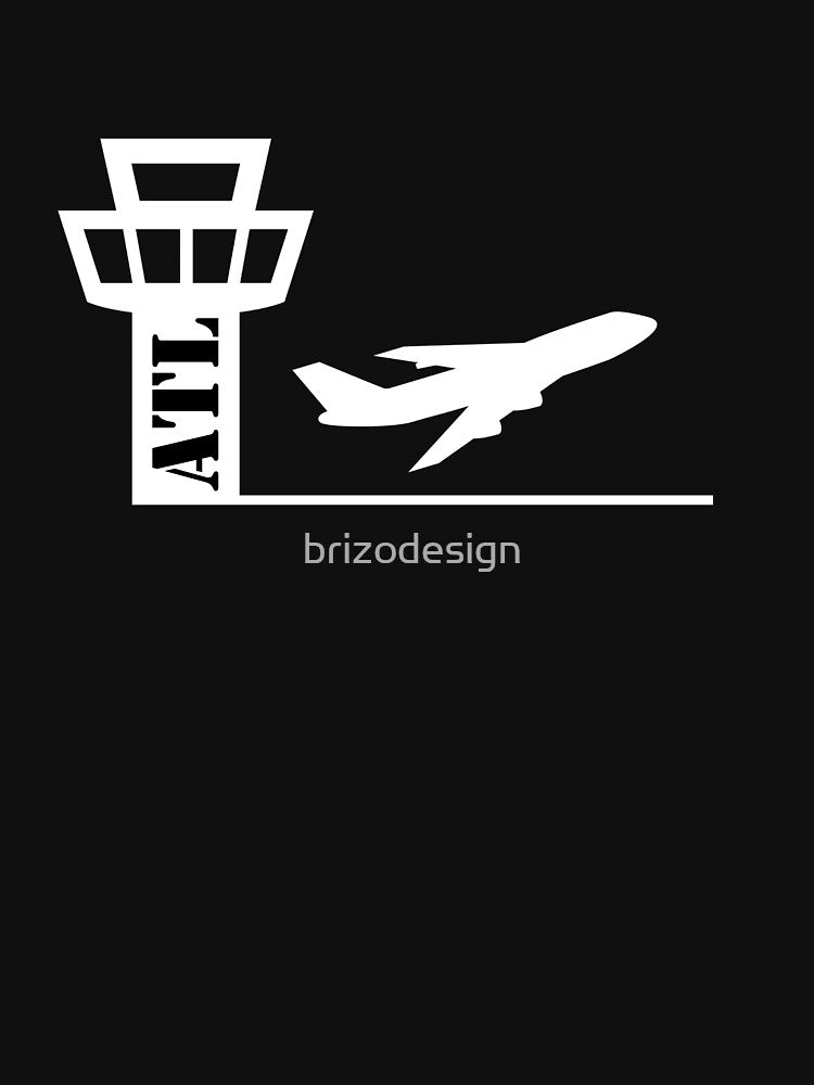 ATL Atlanta Georgia Airport - Air Traffic Control Tower Airport Code by brizodesign