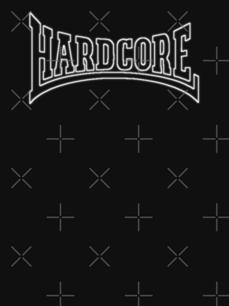 Hardcore - White Neon Logo by SPAZE-Typo