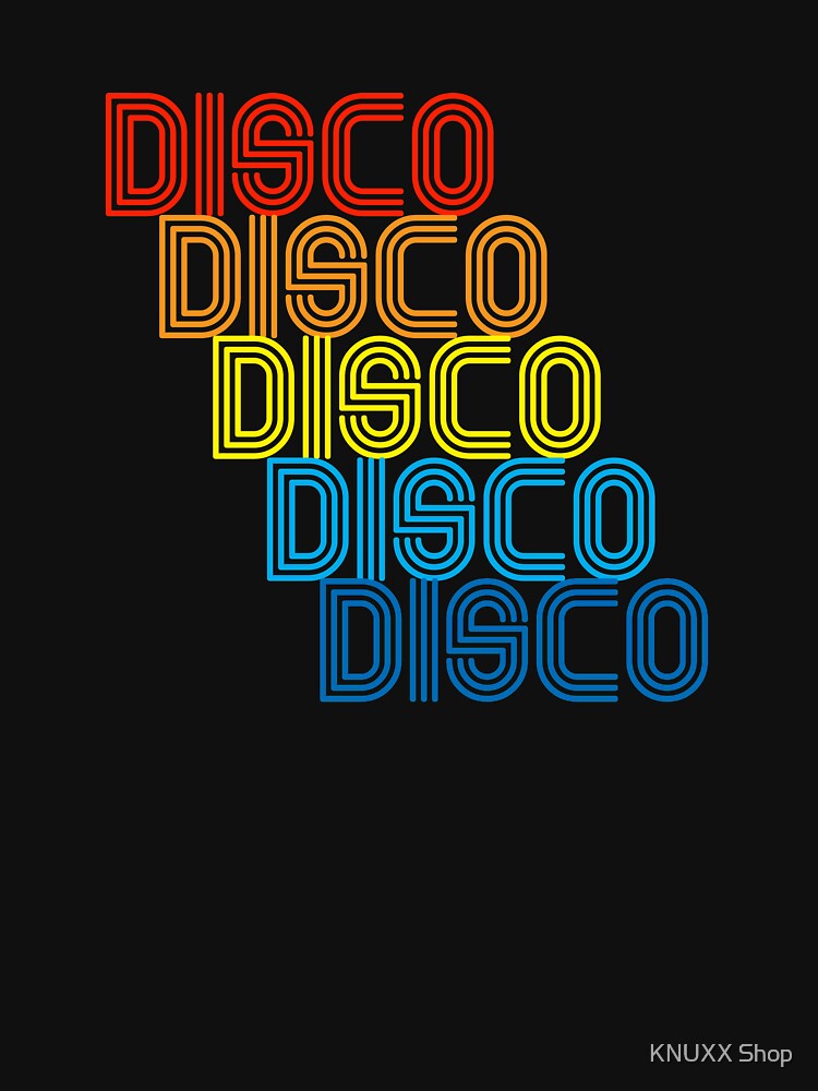 Disco Repeat Rainbow 1970s Disco Funk Vintage Retro Neon Light Funky by KNUXX Shop