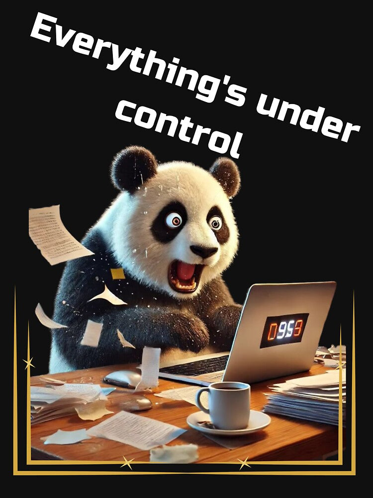 Funny Stressed Panda Everything Under Control by BULAIR89