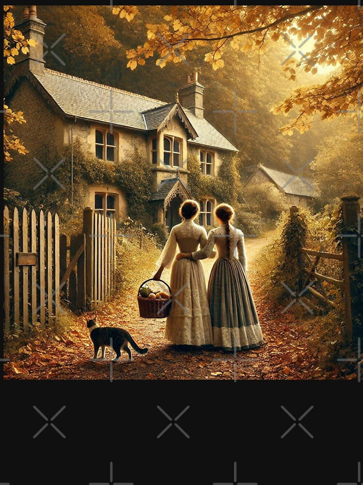 Autumn Stroll – Victorian Cottagecore Elegance by ArtFreshStudio