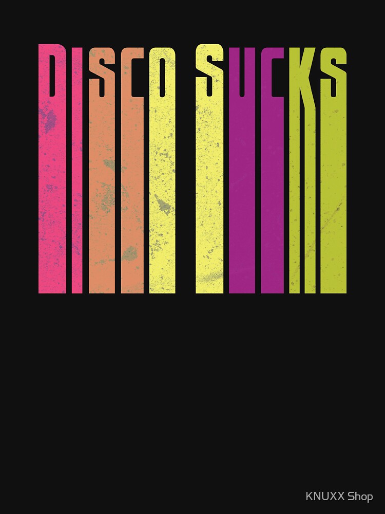 Disco Sucks Vintage 1970s Disco Funk Vintage Retro Neon Funky by KNUXX Shop