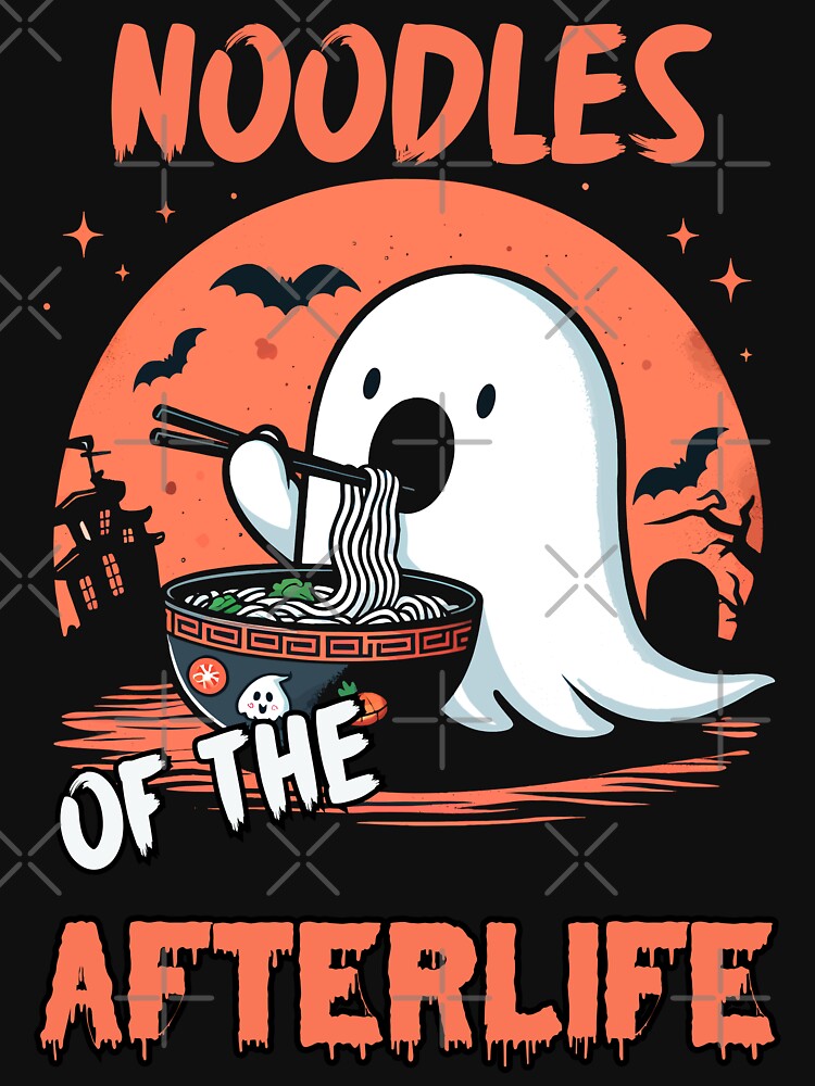 Noodles of the Afterlife Ghost Eat Ramen by Quirky Shirts