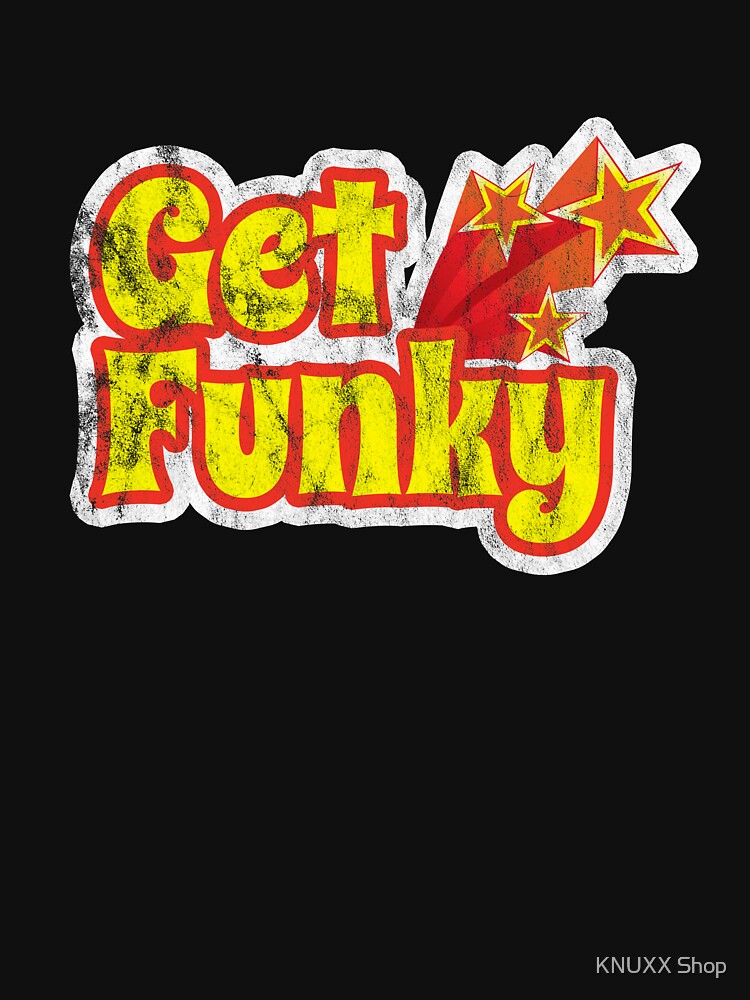 Get Funky 1970s Distressed Disco Funk Vintage Retro Neon Light Funky by KNUXX Shop