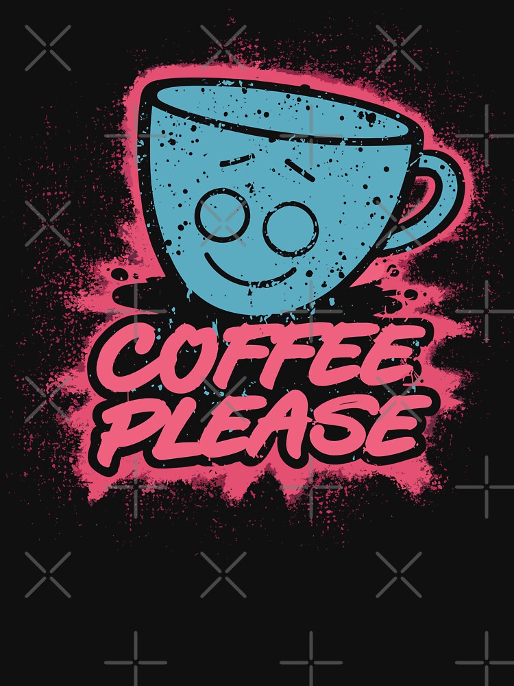 Funny Coffee Please Cartoon Graphic by Quirky Shirts