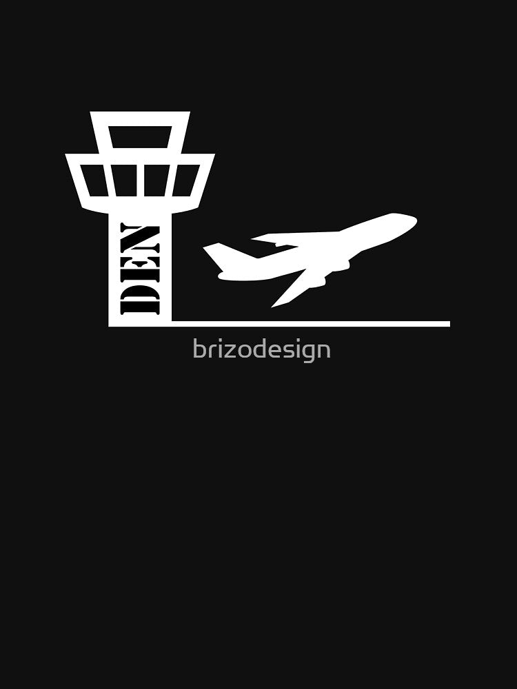DEN - Denver Colorado Airport - Air Traffic Control Tower Airport Code by brizodesign