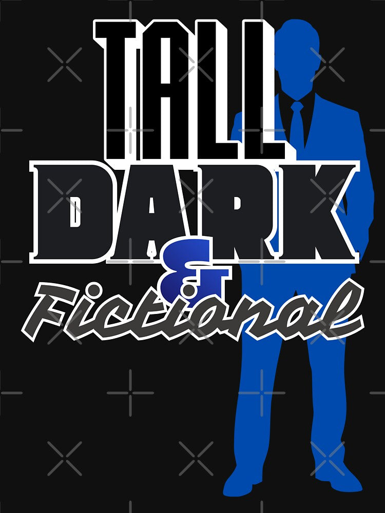 “Tall, Dark, and Fictional” Bold Typography – Romance Reader Design by WolfBirdDesigns