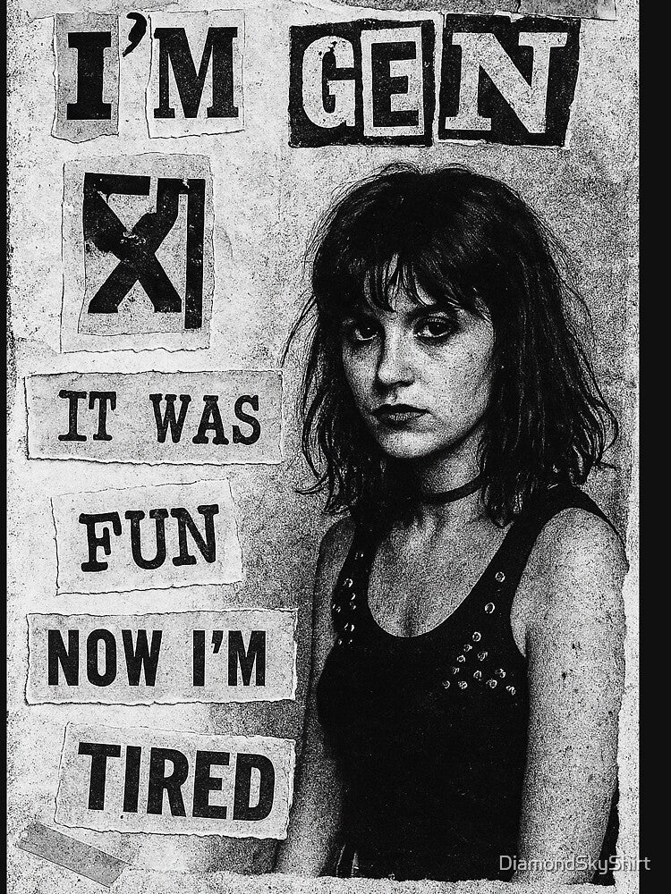 Gen X – Punk Zine Riot Grrrl Collage (I’m Tired) by DiamondSkyShirt