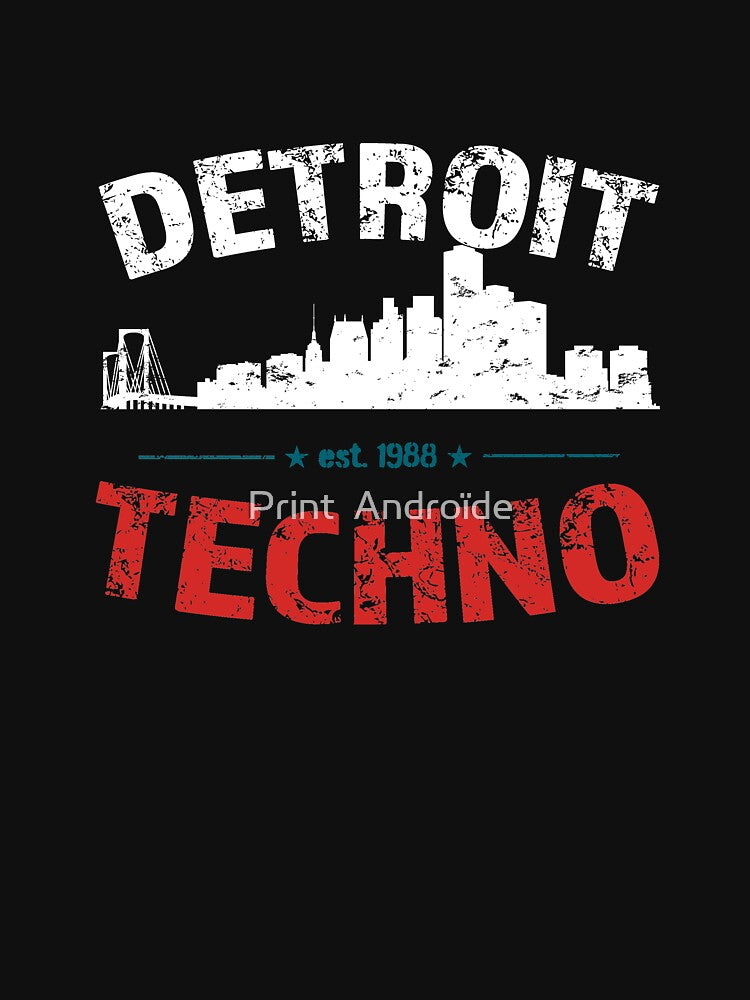 Detroit Techno for raver, club, festival by Print  Androïde