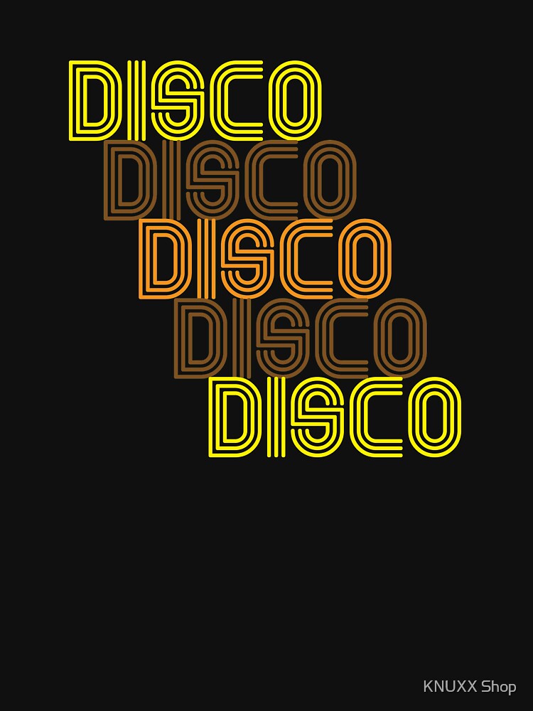 Disco Repeat Brown 1970s Disco Funk Vintage Retro Neon Light Funky by KNUXX Shop