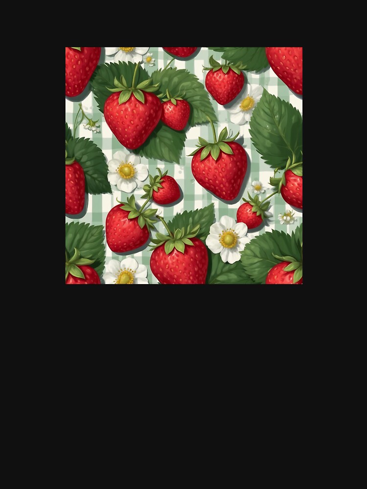 Strawberry Picnic Pattern – Juicy Summer Vibes by Vikart Studio