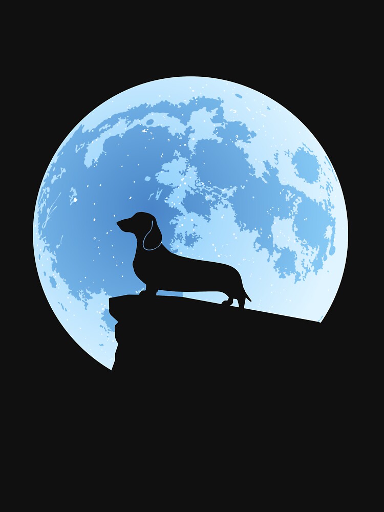 Dachshund Moon Silhouette | NickerStickers® on Redbubble by NickerStickers