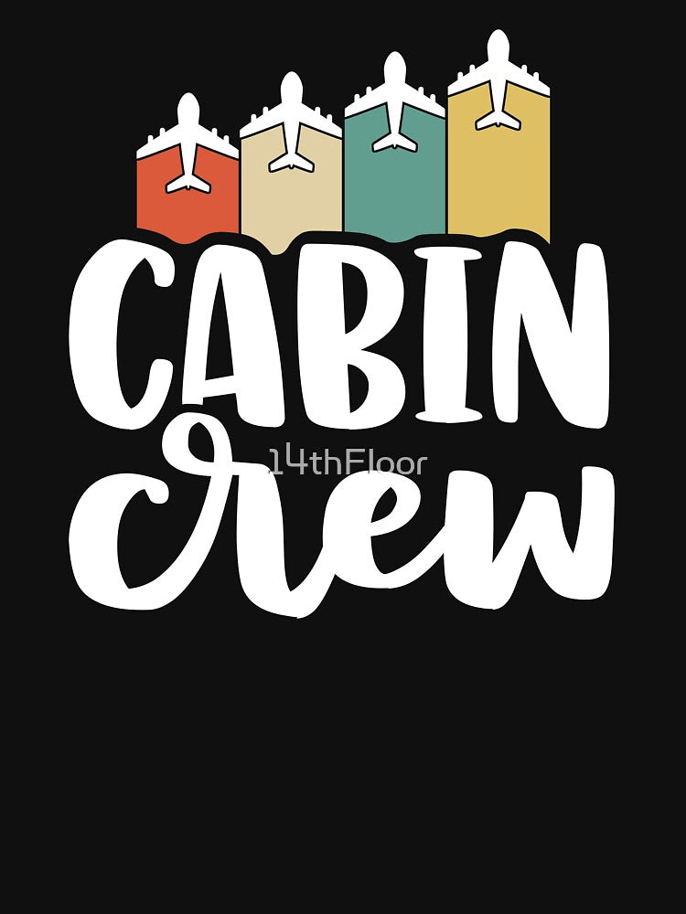 Vintage Cabin Crew Shirt Retro Flight Attendant Gift Women by 14thFloor